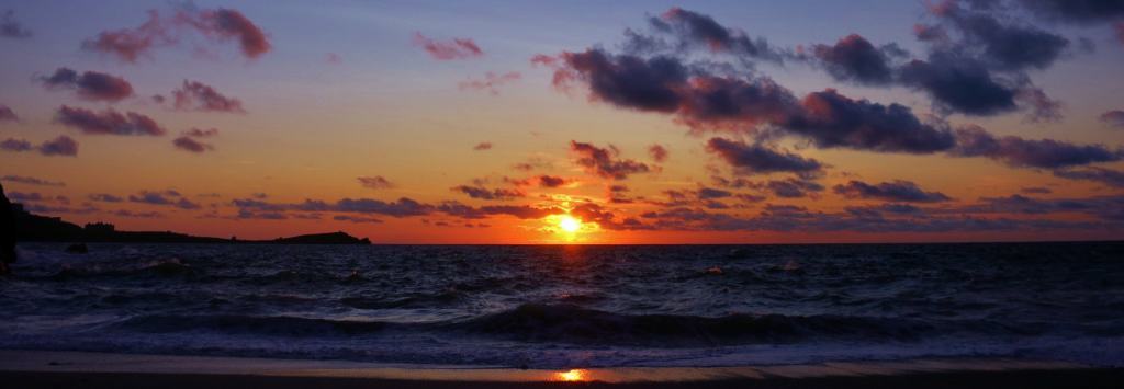 Sunset at Lusty Glaze, Newquay