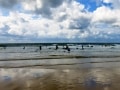 Surfing at Mawgan Porth, Newquay