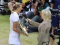 Wimbledon Centre Court, Kvitova and Sue Barker